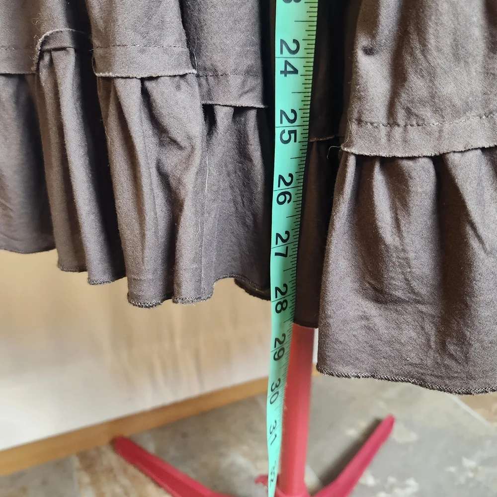 Elegant Tiered Maxi Skirt in Chocolate Brown - Picture 6 of 8